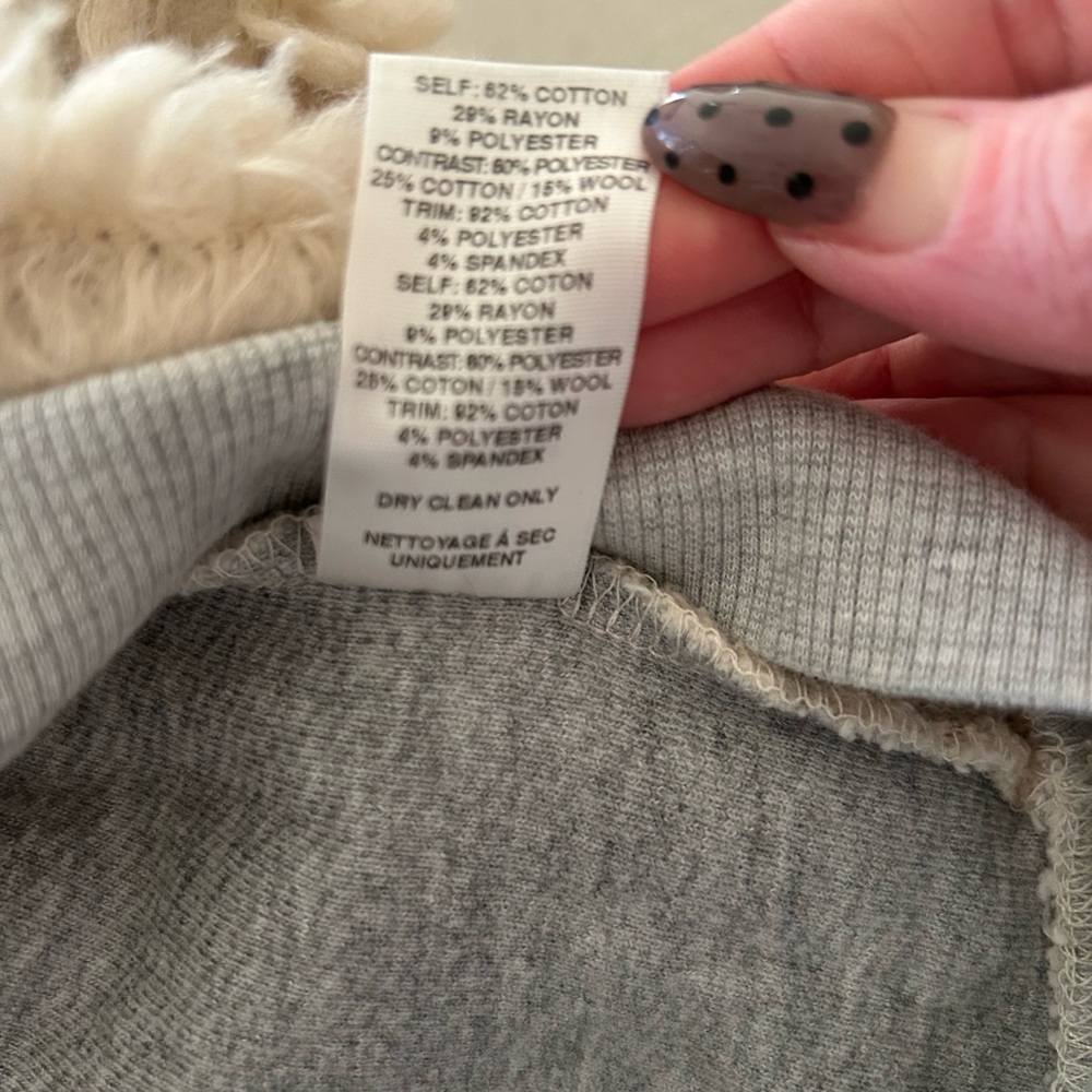 Anthropologie Amadi Chaparral Faux Sherpa Striped Sweatershirt medium - Picture 8 of 8